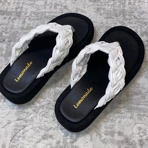 braid strap platform sandal